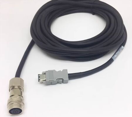 Yaskawa Servo Motor Encoder Cable with 1000V Voltage Rating Silver Gold Plated Contacts for Panel or Cable Mount