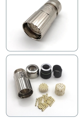 Silver Color Contact Plating Servo Motor Connectors M23 M40