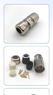 Silver Color Contact Plating Servo Motor Connectors M23 M40