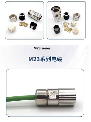 Silver Color Contact Plating Servo Motor Connectors M23 M40