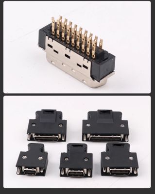 SCSI connector Panasonic /Mitsubishi/Yaskawa servo SM-14P/20/26/36P/50Pfull golden MDR plug