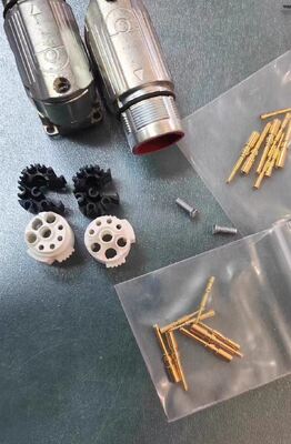 INTERCONTEC BEDC08MR201000 Aviation Plug 8-Pin Elbow Socket with 1000V Voltage Rating and Silver/Gold Plated Contacts for Industrial Automation