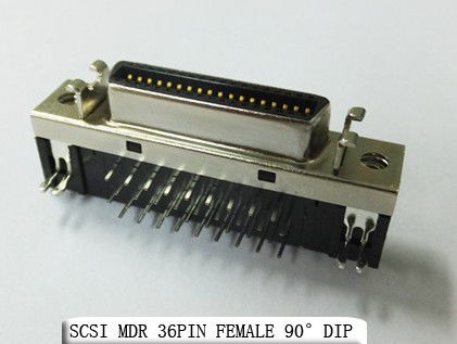 Đầu nối điện nữ Scsi Mdr 68 Pin 36 Pin 90 Độ Dip